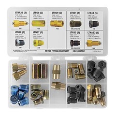 – Fitting Assortment Kit, Tube Nut, Union, Adapter, 9 Popular 3/16″ Metric