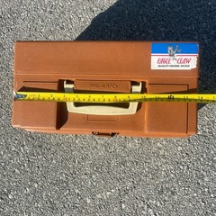 Vintage Plano 24170 Plastic Hard Case Tackle Box 3-Tray 17 Dividers Brown/Beige