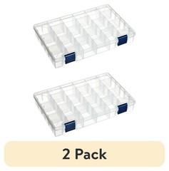 (2 pack ProLatch Adjustable 1-Level Fishing Tackle Box W/ 6 Trays 21