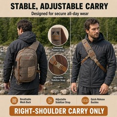 Ussuris Fly Fishing Sling Pack for Wading, Trout and Bass Fishing