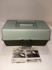 VTG Swift 1000 PC Fishing Tackle W/Green Tackle Box Multi-Level OPEN BOX