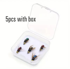 Fishing Hook Set Sharp Luminous Hooks 5PCS with Storage Box