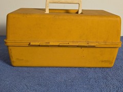 Adventurer Model 1299-7 Yellow Vintage Tackle Box with Tackle – Made in U.S.A.