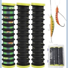 3 Pcs Fishing Line Storage Organizer, Leader Holder with 12 Slots