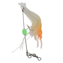 Artificial Soft Shrimp Lure With Silicone Body Hook and Swivels for Fish
