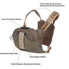 Fly Fishing Chest Pack with 2 Back Panel Options,Net Holder,Tackle Storage Ch…