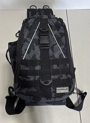 Ghosthorn Fishing Tackle Backpack Black Gray Camo Sling Bag EC