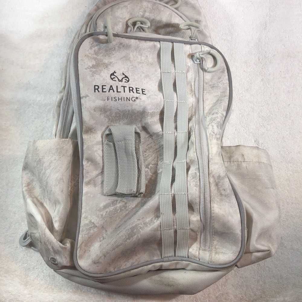 Realtree Aspect Fishing Tackle Sling Backpack Whiteout Camo 22 Liter Bag