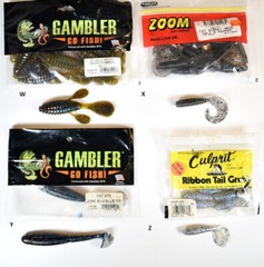 130-Piece Soft Plastic WORM TACKLE BAIT KIT BOX Zoom Gambler Culprit Cordell etc