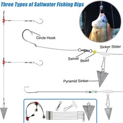 Saltwater Fishing Tackle Kit,131pcs Surf Fishing Gear with Saltwater Fishing …