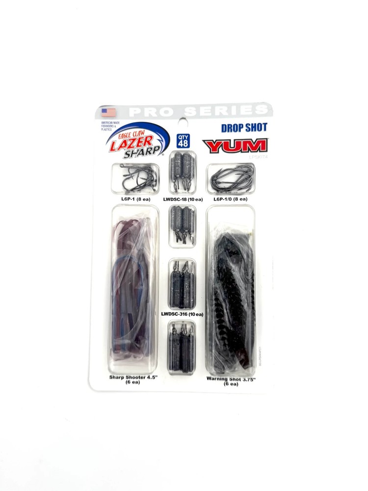 Eagle Claw Lazer Sharp Drop Shot Kit 48pk
