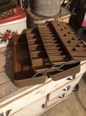My Buddy Tackle Box Toolbox Falls City Product Made USA Dark Gray/Brown Fishing