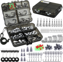 187/343Pcs Fishing Accessories Kit, Organized Fishing Tackle Box with Tackle Inc