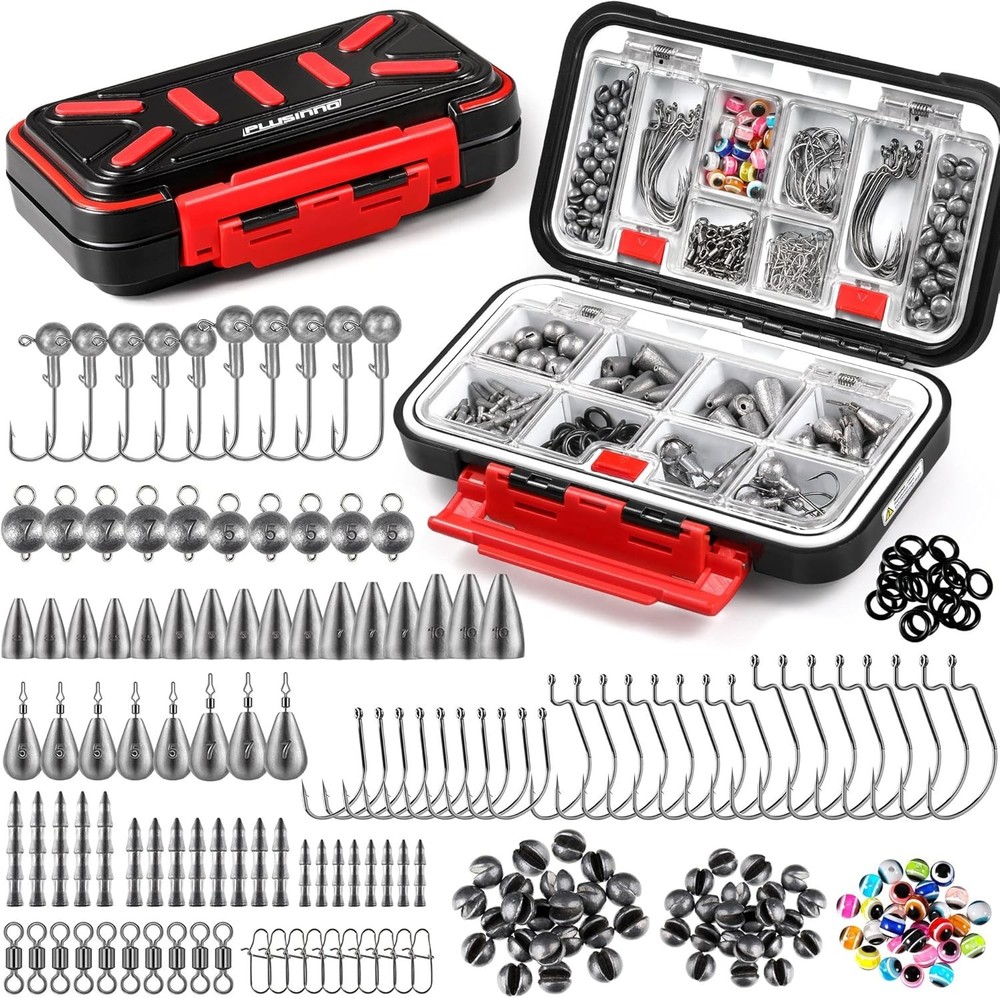 264/397Pcs Fishing Accessories Kit, Organized Fishing Tackle Box with Tackle Inc