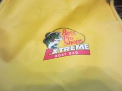 Bass Pro Shop Extreme Boat Bag Yellow Waterproof Deck-Tuff Bottom 23x12x12 Large