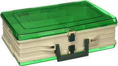 Magnum Tackle Box Double Side Sandstone/Green 1119, Premium Tackle Storage,Multi