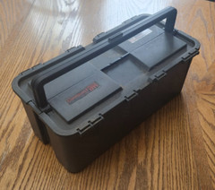 Compact Akro-Mils Tool Box Case Tackle Box (2-Layer) Dark Gray USED