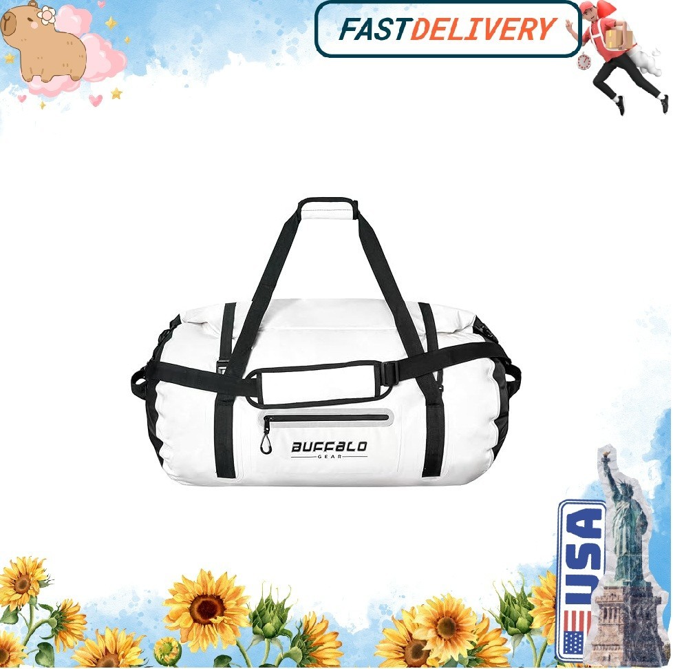 Buffalo Gear Waterproof Duffle Bag 40L 60L 80L Roll-top Dry Bag Heavy Duty
