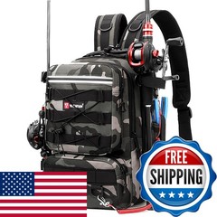 Dolodomy 0028 Fishing Backpack with Rod Holder Tackle Storage Bags