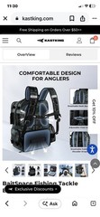 KastKing BaitSpace 50L Fishing Tackle Backpack with Removable Bait Binder