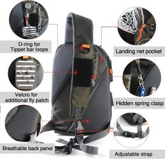 Maxcatch Fly Fishing Sling Pack Tackle Storage Shoulder Bag Outdoor Fishing