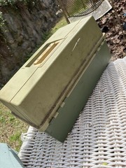 Model Radio Air Plane Parts and Tools in a VINTAGE Plano 6300 Tackle Box