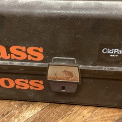 Old Pal/Woodstream 6310 Plastic Tackle Box 12 Pockets Hard Case Black/Orange