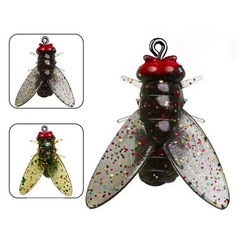 20pcs Realistic Silicone Housefly Fly Fishing Lures with for ultra Hook for Carp