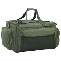 Fishing Bag Dark Green 600D Oxford PVC Coated 57x35x34cm Waterproof PEVA Divider