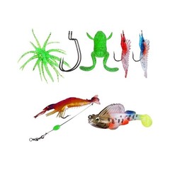 Green Fishing Bait Set 24 Pcs Approx 30×23.5×3.5 cm Synthetic Material