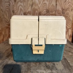 Large Plano 9606 High Hip 6 Tray Tackle Box Green Lid Clean USA Very Nice -T8