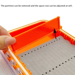 Waterproof Single Sided Plastic Fly Box Sponge Insert Fly Fishing Tackle Box
