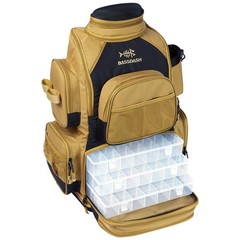 BASSDASH Water-Resistant Fishing Tackle Backpack: Rod Holder & Rain Cover Bag
