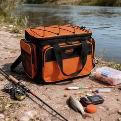 MYDAYS Outdoor Fishing Tackle Bag: Saltwater/Freshwater Padded Carry (No Trays)