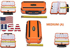 Fishing Tackle Box Lure Waterproof Compartments 2 Layer Hook Storage Case Medium