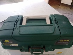 Plano 3-Tray Tackle Box w/Duel Top Access Dark Green Metallic/Off White 620306