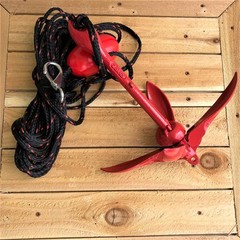 Airhead Complete Grapnel Anchor System , Black , 3.5 LBS, 25′ ROPE, A-2