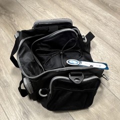 Calamus Nylon Tackle Bag Shoulder Strap Gear Storage, Black/Gray