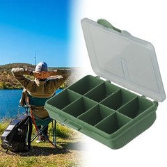 1-8Compartments Storage Box Carp Fishing Tackle Boxes Bait 105*65 *24mm Portable