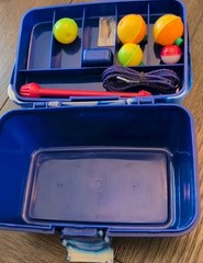 SouthBend WG-TB88-B Wormgear Small Tackle Box Blue Starter Kit Fishing