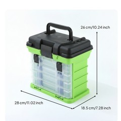 Multi-Drawer Tackle Box Stacked Compartments Fishing Tackle Box