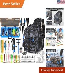 Fishing Backpack with Tackle Boxes, Waterproof Fishing Sling Tackle Bag For F…