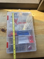 Eagle Claw Tackle Box Full Of Fishing Lures And Equipment