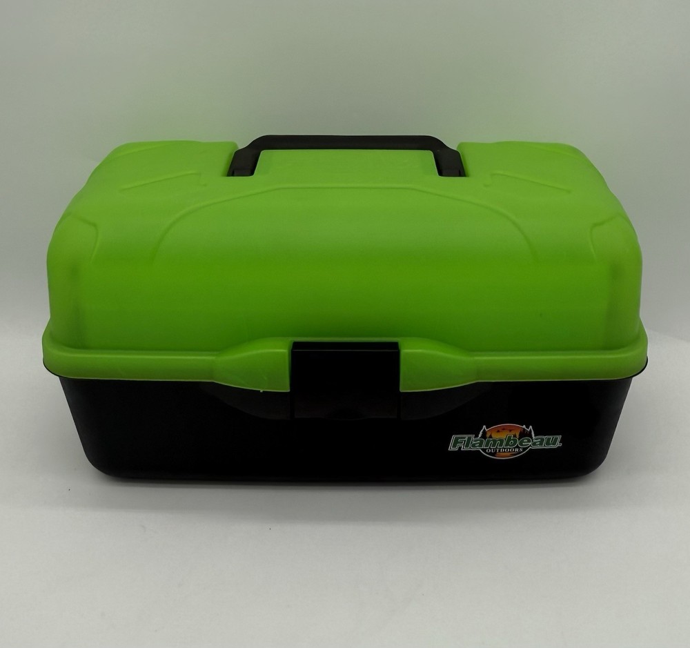 Flambeau Outdoors 3-Tray – Classic Tray Tackle Box – Green/Gray Great Condition