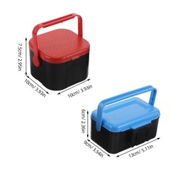 2Pcs Portable Durable Plastic Worm Bait Boxes for Fresh Bait Storage Outdoor