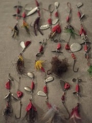 Dream LOT of RARE Vintage WOODEN Fishing LURES/TACKLE/REEL ECT. HEDDON TORPEDOS
