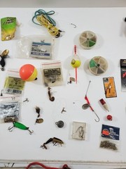 Vintage Large Old Walton Tackle Box Full Lures Reels Crankbaits Fishing