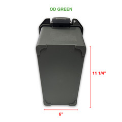OD Green Waterproof Dry Box Storage Case w/ Gasket Seal Handle Camping Ammo