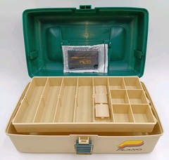 PLANO 16 COMPARTMENT GREEN TACKLE BOX MODEL 4100 Fast Shipping!