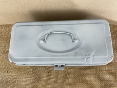 Small Metal Steel Vintage Storage Money Tool Fishing Tackle Box